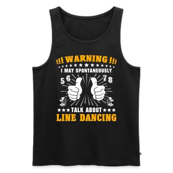 Line Dancing Talking - Männer Premium Bio Tank Top - Schwarz - Vorne - Michal (187cm)