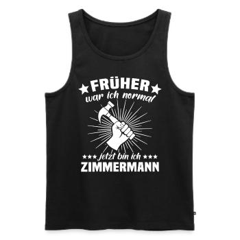 Zimmermann Beruf Zimmerer - Männer Premium Bio Tank Top - Schwarz - Vorne - AI Model Male 178 light (178cm)