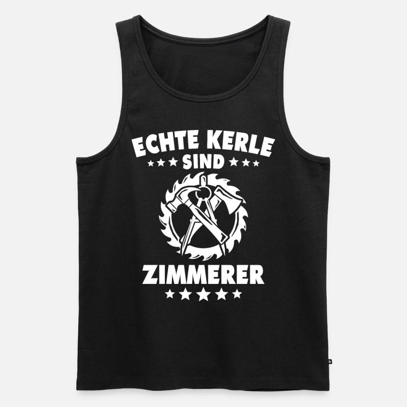 Zimmermann Beruf Zimmerer - Männer Premium Bio Tank Top - Schwarz