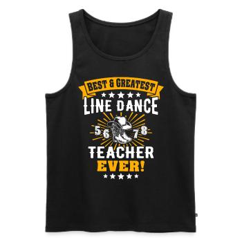 Professeur de danse en ligne Danse en ligne - Débardeur bio Premium Homme - noir - Devant - Michal (187cm)