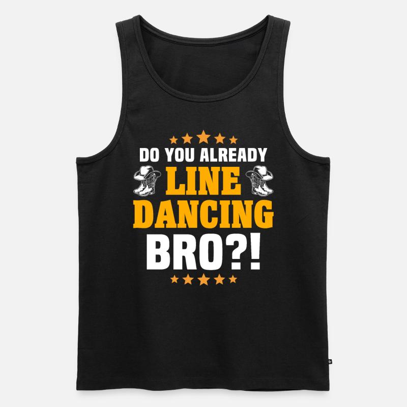 Line Dance Already Line Dancing - Männer Premium Bio Tank Top - Schwarz