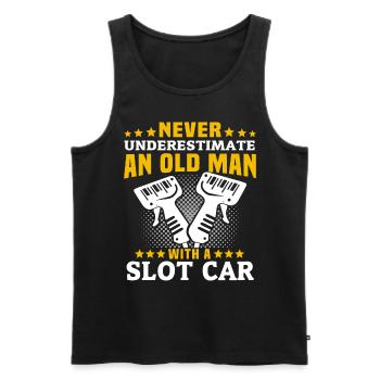 Slot Car Racing Old Man - Männer Premium Bio Tank Top - Schwarz - Vorne - Michal (187cm)