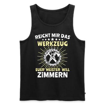 Zimmermann Zimmerer Zimmerleute - Männer Premium Bio Tank Top - Schwarz - Vorne - AI Model Male 178 light (178cm)