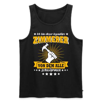Zimmermann Zimmerer Zimmerleute - Männer Premium Bio Tank Top - Schwarz - Vorne - AI Model Male 178 light (178cm)