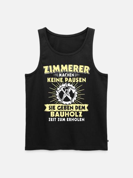 Zimmermann Zimmerer Zimmerleute - Männer Premium Bio Tank Top - Schwarz