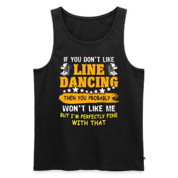 Line Dancer Line Dancing - Männer Premium Bio Tank Top - Schwarz - Vorne - AI Model Male 178 light (178cm)