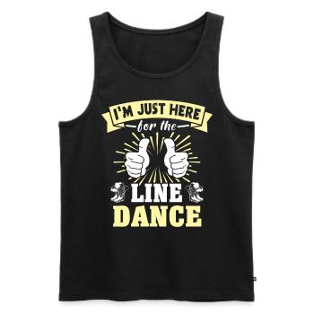 Line Dancer Line Dancing - Männer Premium Bio Tank Top - Schwarz - Vorne - AI Model Male 178 light (178cm)