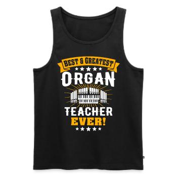 Organist Orgelspieler Orgel - Männer Premium Bio Tank Top - Schwarz - Vorne - AI Model Male 178 light (178cm)