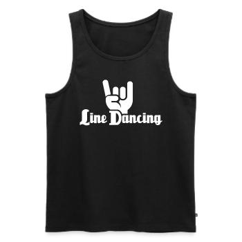 Line Dancing Line Dance - Männer Premium Bio Tank Top - Schwarz - Vorne - AI Model Male 178 light (178cm)