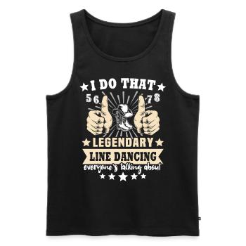 Cadeau de danse en ligne - Débardeur bio Premium Homme - noir - Devant - Michal (187cm)