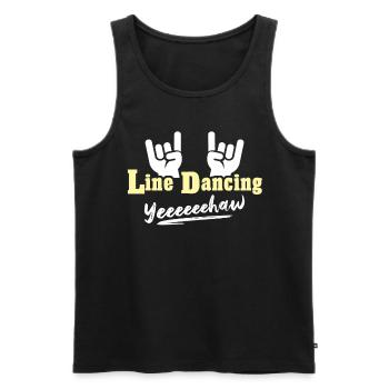 Danse en ligne Danse en ligne - Débardeur bio Premium Homme - noir - Devant - AI Model Male 178 light (178cm)