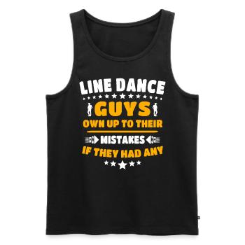 Line Dance Line Dancing - Männer Premium Bio Tank Top - Schwarz - Vorne - AI Model Male 178 light (178cm)