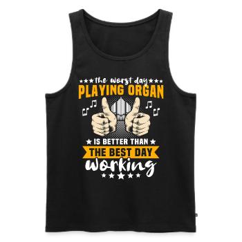 Orgelspieler Organist Orgel - Männer Premium Bio Tank Top - Schwarz - Vorne - AI Model Male 178 light (178cm)