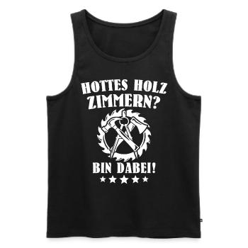 Zimmerer Sprüche Zimmermann - Männer Premium Bio Tank Top - Schwarz - Vorne - AI Model Male 178 light (178cm)