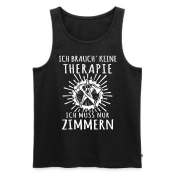 Zimmermann Zimmerer - Männer Premium Bio Tank Top - Schwarz - Vorne - Michal (187cm)