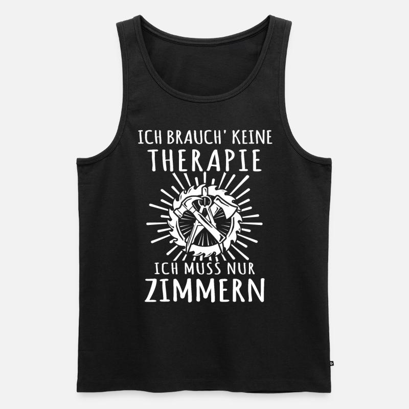 Zimmermann Zimmerer - Männer Premium Bio Tank Top - Schwarz