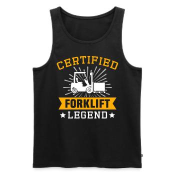 Forklift Driver Forklift Warehouse Forklift - Men's Premium Organic Tank Top - black - Front - AI Model Male 178 light (178cm)