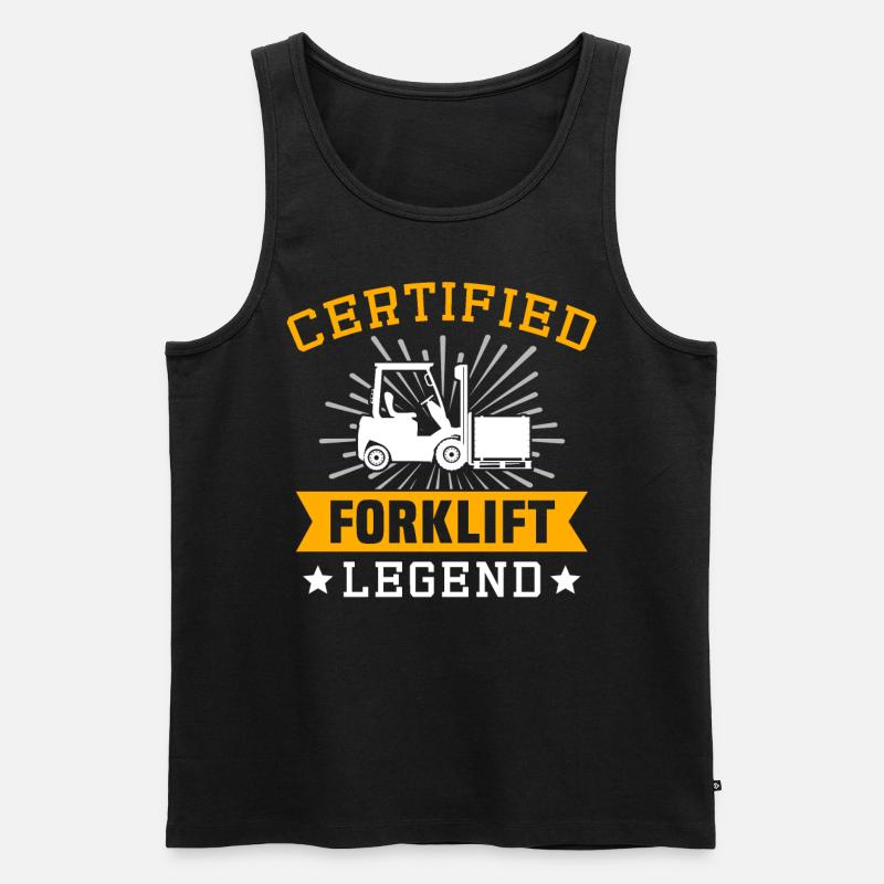 Staplerfahrer Stapler Lagerist Gabelstapler - Männer Premium Bio Tank Top - Schwarz