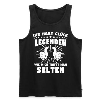 Legende Legenden - Männer Premium Bio Tank Top - Schwarz - Vorne - AI Model Male 178 light (178cm)