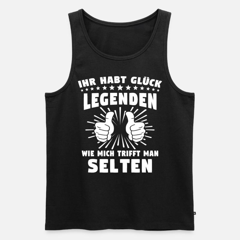 Legende Legenden - Männer Premium Bio Tank Top - Schwarz