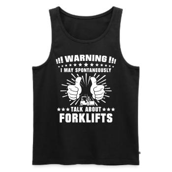 Stapler Staplerfahrer - Männer Premium Bio Tank Top - Schwarz - Vorne - AI Model Male 178 light (178cm)