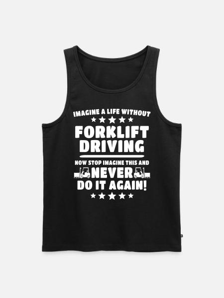 Stapler Staplerfahrer - Männer Premium Bio Tank Top - Schwarz
