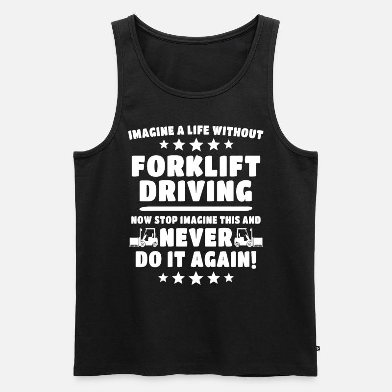 Stapler Staplerfahrer - Männer Premium Bio Tank Top - Schwarz