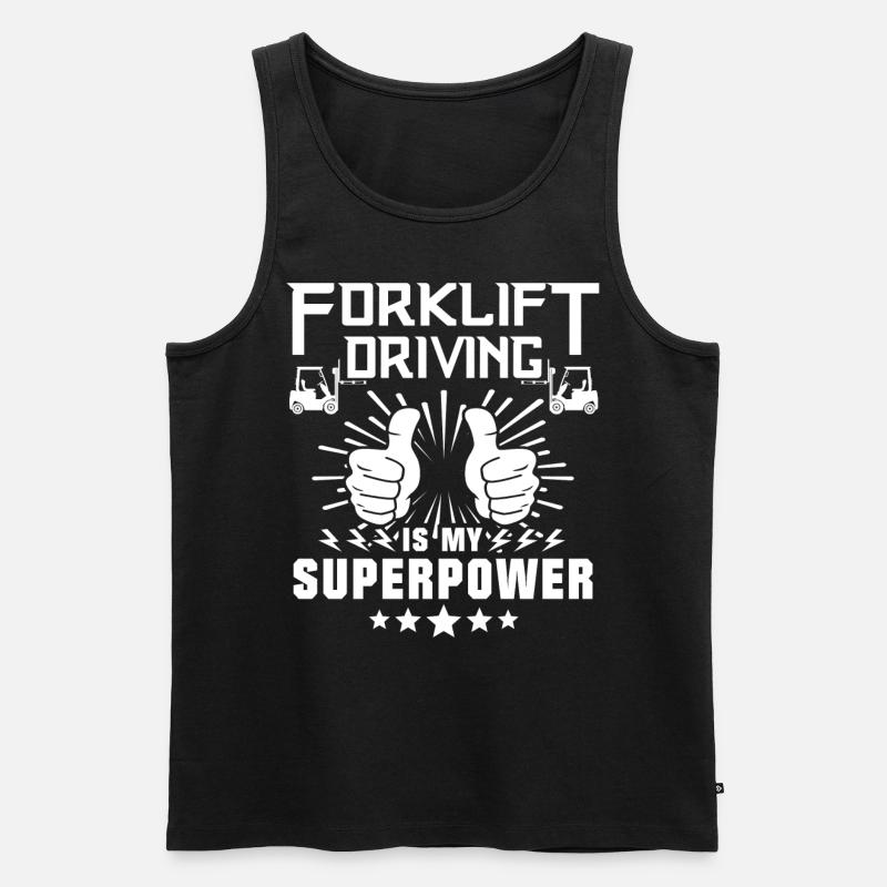 Stapler Staplerfahrer - Männer Premium Bio Tank Top - Schwarz
