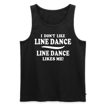 Line Dancing - Männer Premium Bio Tank Top - Schwarz - Vorne - AI Model Male 178 light (178cm)