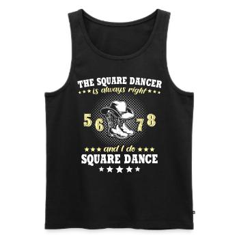 Line Dance Line Dancing - Männer Premium Bio Tank Top - Schwarz - Vorne - AI Model Male 178 light (178cm)