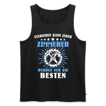 Zimmermann Zimmerer Zimmerleute - Männer Premium Bio Tank Top - Schwarz - Vorne - Michal (187cm)