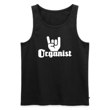 Organ player Organ Organist - Men's Premium Organic Tank Top - black - Front - Michal (187cm)