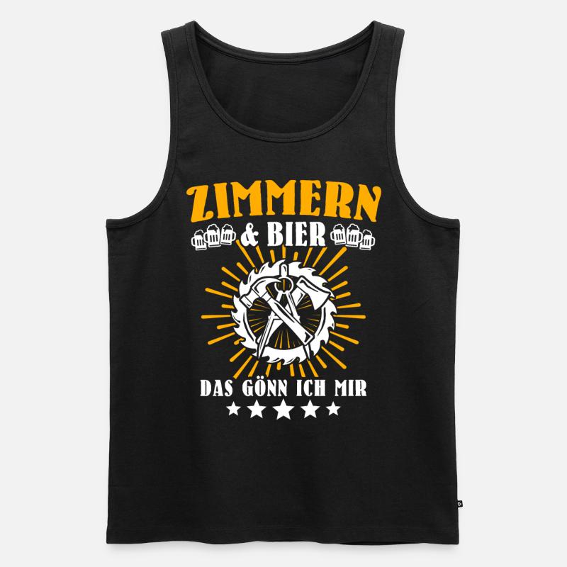 Zimmermann Zimmerer - Männer Premium Bio Tank Top - Schwarz