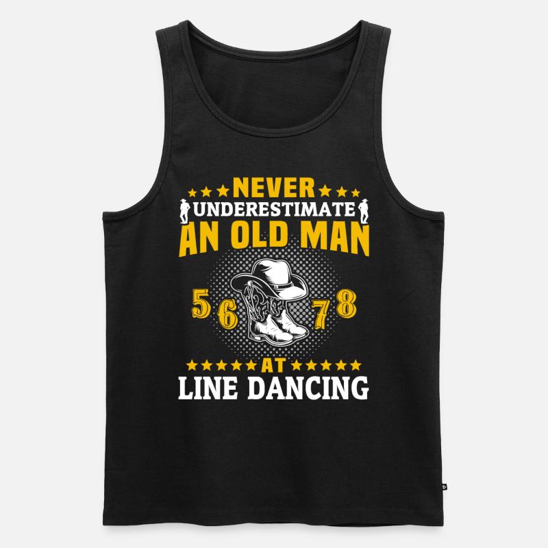 Sous-estimer Line Dance Man - Débardeur bio Premium Homme - noir