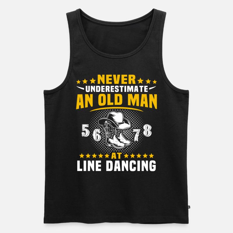 Sous-estimer Line Dance Man - Débardeur bio Premium Homme - noir
