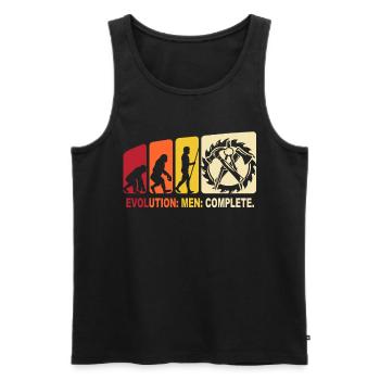 Zimmermann Evolution Zimmerer - Männer Premium Bio Tank Top - Schwarz - Vorne - AI Model Male 178 light (178cm)