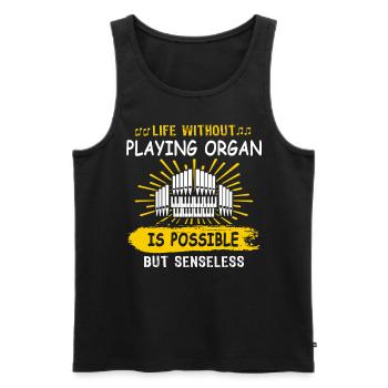Orgues Organistes - Débardeur bio Premium Homme - noir - Devant - Michal (187cm)
