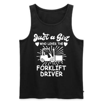 Forklift Forklift Forklift Driver - Men's Premium Organic Tank Top - black - Front - AI Model Male 178 light (178cm)