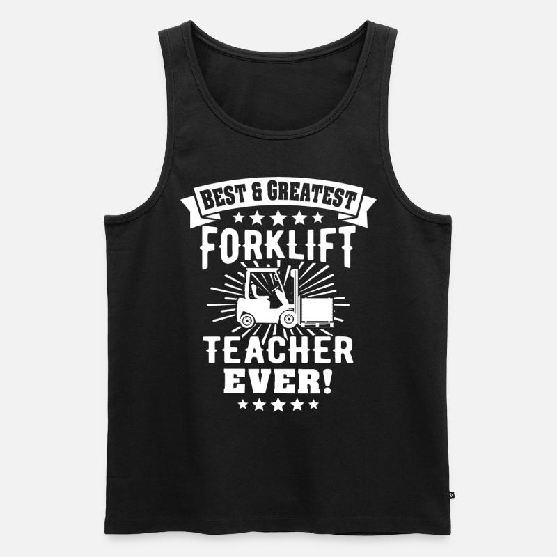 Gabelstapler Stapler Staplerfahrer - Männer Premium Bio Tank Top - Schwarz