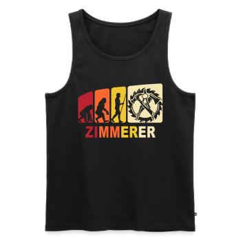 Zimmerer Evolution Zimmerleute - Männer Premium Bio Tank Top - Schwarz - Vorne - AI Model Male 178 light (178cm)