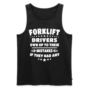 Forklift driver Forklift - Men's Premium Organic Tank Top - black - Front - Michal (187cm)