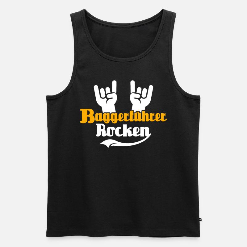 Baggerführer Bagger Baggerfahrer - Männer Premium Bio Tank Top - Schwarz