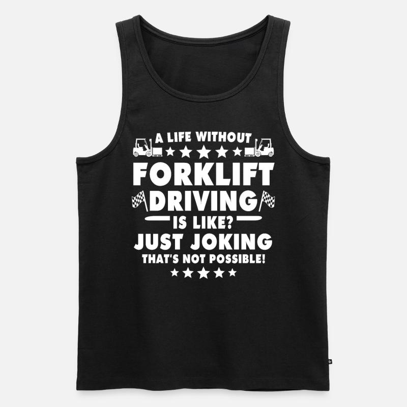 Gabelstapler Staplerfahrer - Männer Premium Bio Tank Top - Schwarz