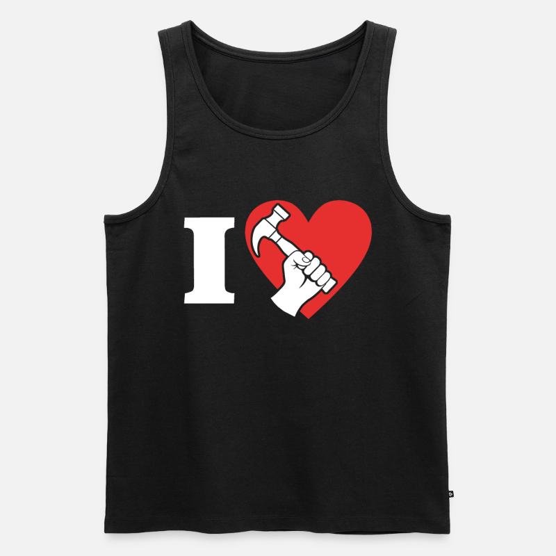 Carpenter Dear carpenters - Men's Premium Organic Tank Top - black