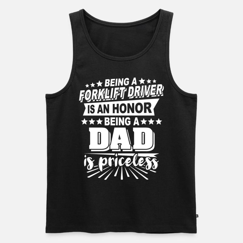 Forklift driver dad - Men's Premium Organic Tank Top - black