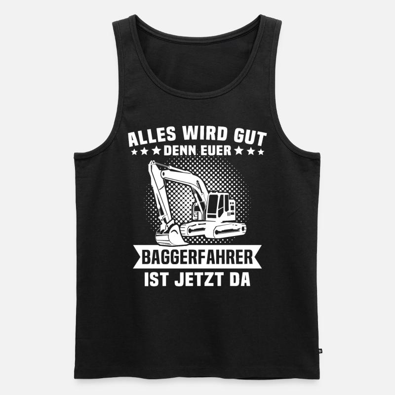Baggerfahrer Bagger - Männer Premium Bio Tank Top - Schwarz