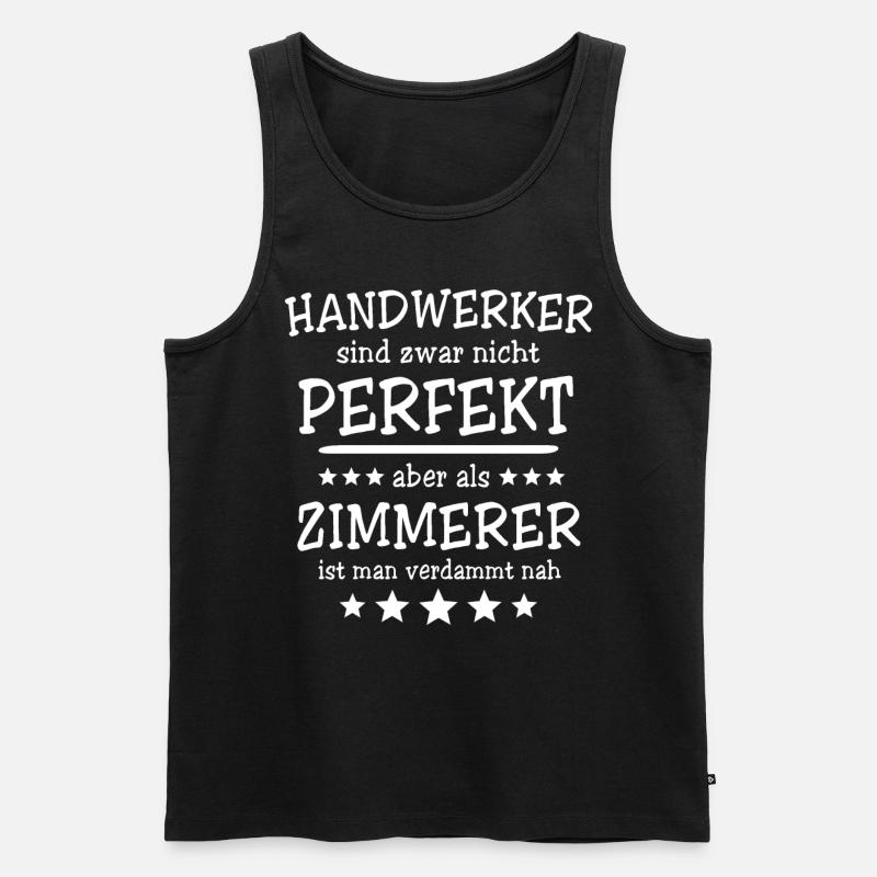 Zimmermann Zimmerer - Männer Premium Bio Tank Top - Schwarz