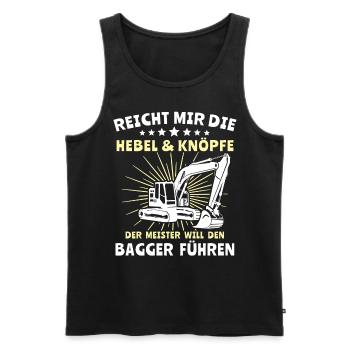 Baggerfahrer Bagger Fahren - Männer Premium Bio Tank Top - Schwarz - Vorne - Michal (187cm)