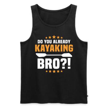 Kayak Kayakiste Kayak - Débardeur bio Premium Homme - noir - Devant - AI Model Male 178 light (178cm)