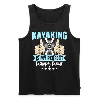 Kayak Kayakiste Kayak - Débardeur bio Premium Homme - noir - Devant - AI Model Male 178 light (178cm)